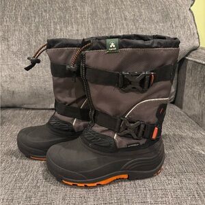 Kamik Boys Winter Snow Boots Size 2 Waterproof -40°F Gently Used